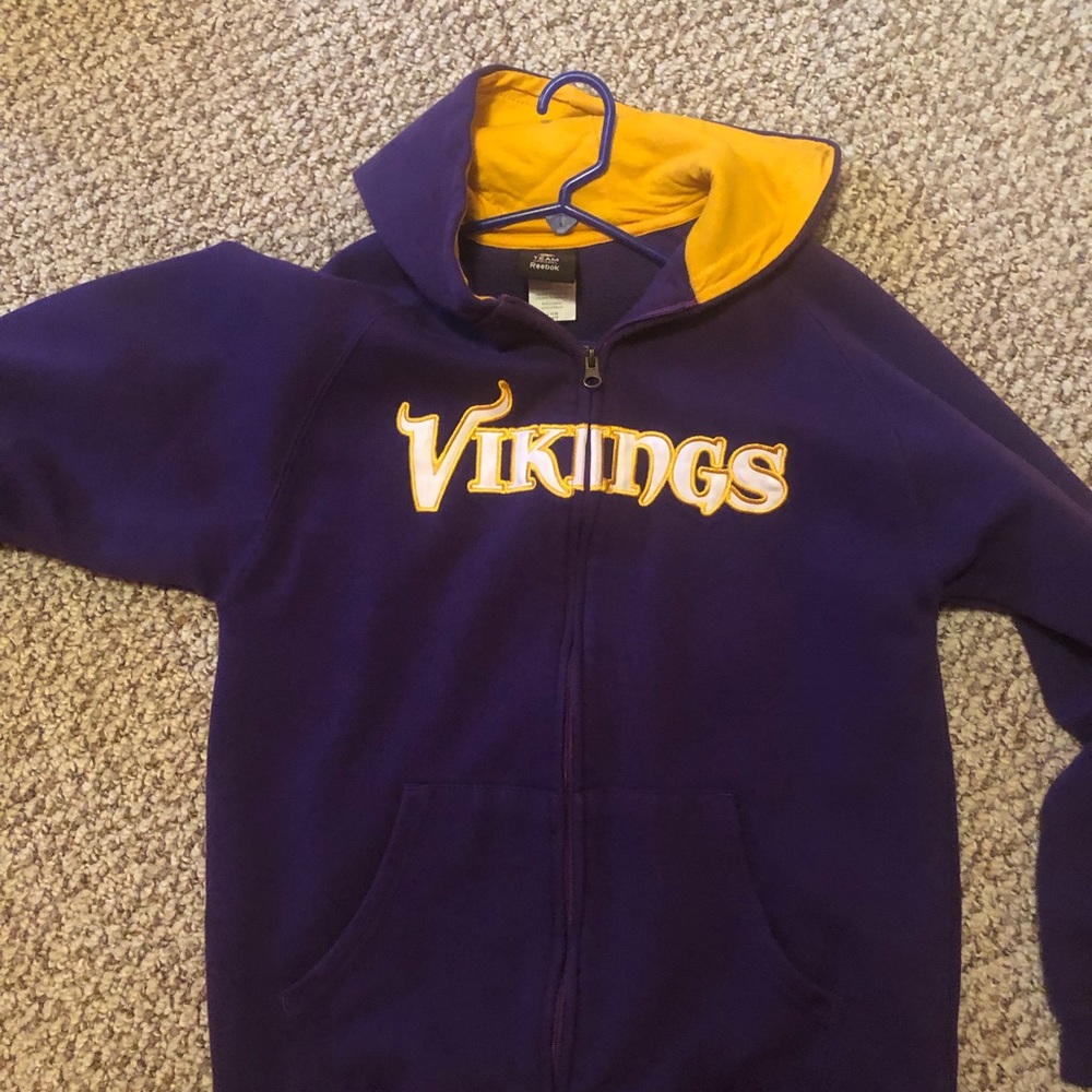NFL Minnesota Vikings zip up jacket boys large